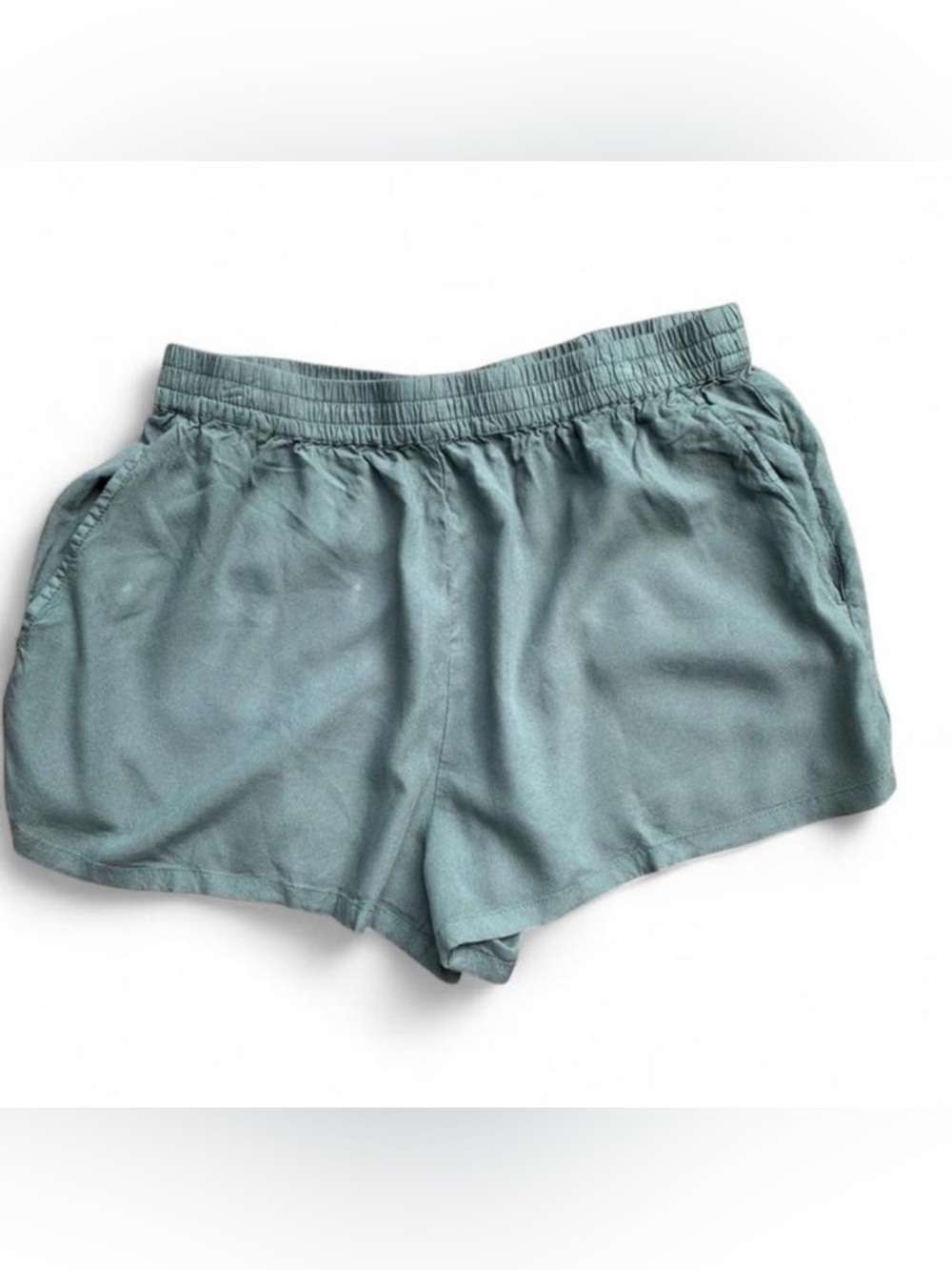 Earthy Coastal Boho Beachwear Olive Green Volcom Shorts